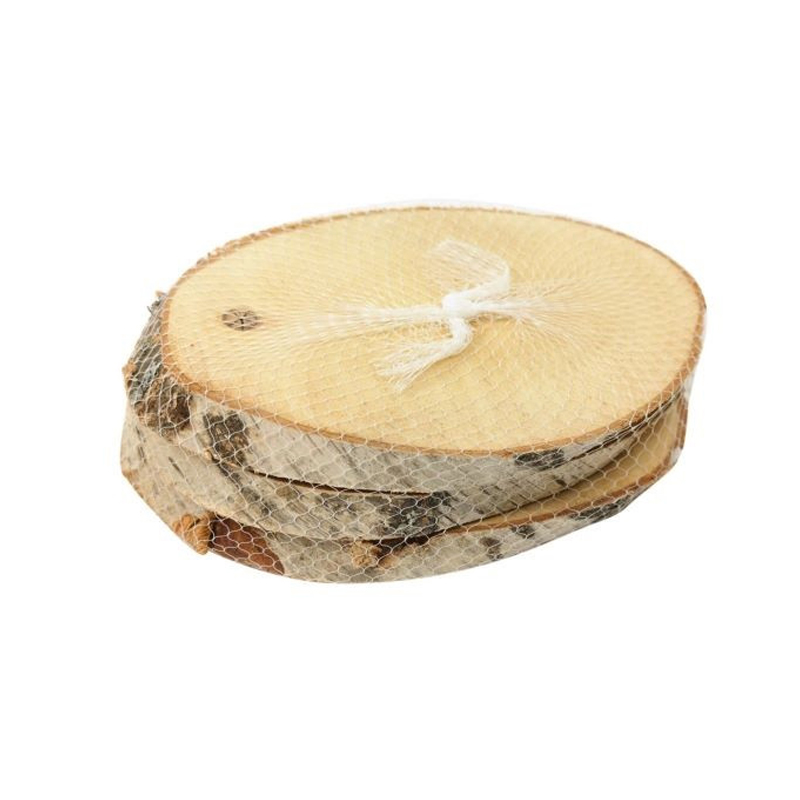 Fatia de Bétula Oval 34x20cm  ( 3 Un)